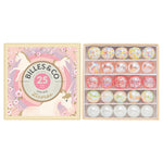 Billes & Co marble themed box with pink and white marbles 