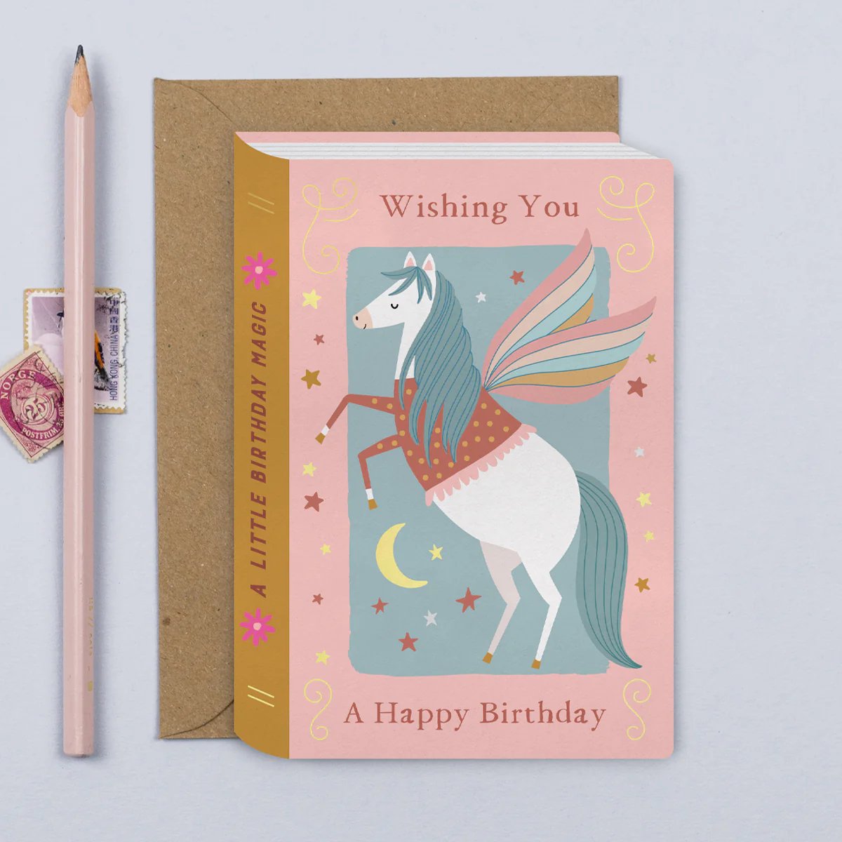 Mifkins Fairytale Pegasus Birthday Card