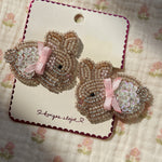 Konges Slojd Bunny Beaded Hair Clip pack