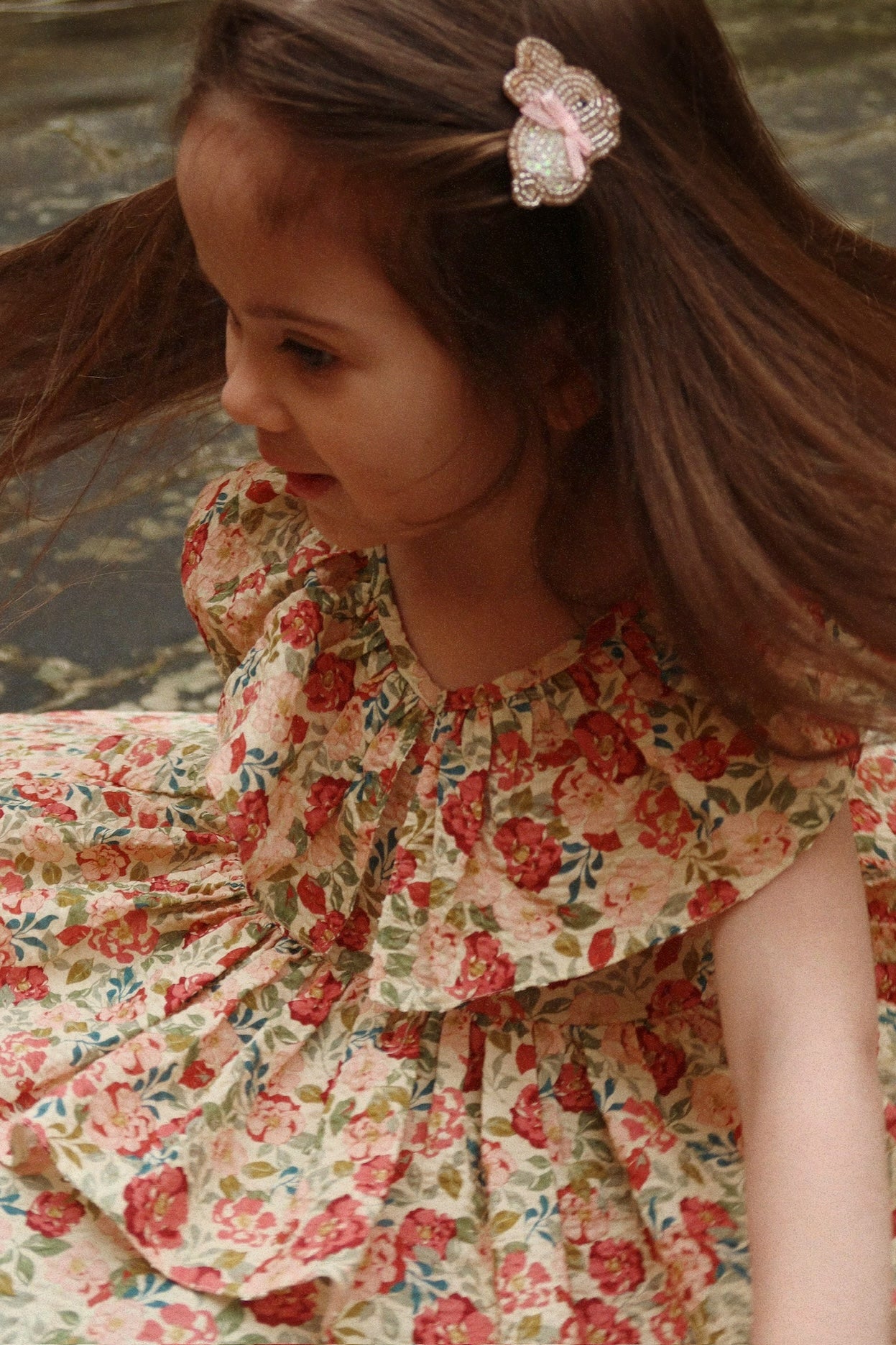 Konges Slojd Bunny Beaded Hair Clip girl hair clip