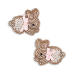 Konges Slojd Bunny Beaded Hair Clip detail