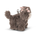 Konges Slojd Grey Cat Animal Bag Charm side view