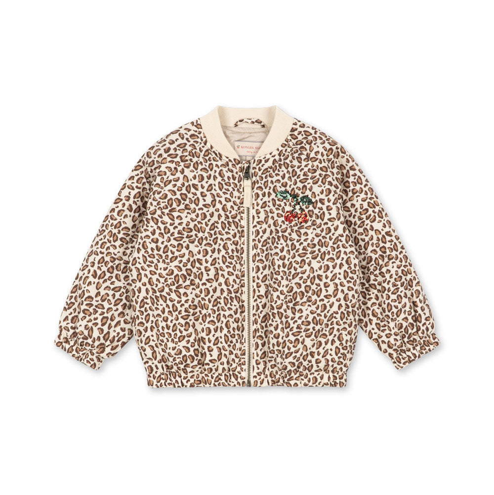 Konges Slojd Juno Printed Sequin Bomber Jacket Leo front