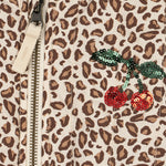 Konges Slojd Juno Printed Sequin Bomber Jacket Leo cherry