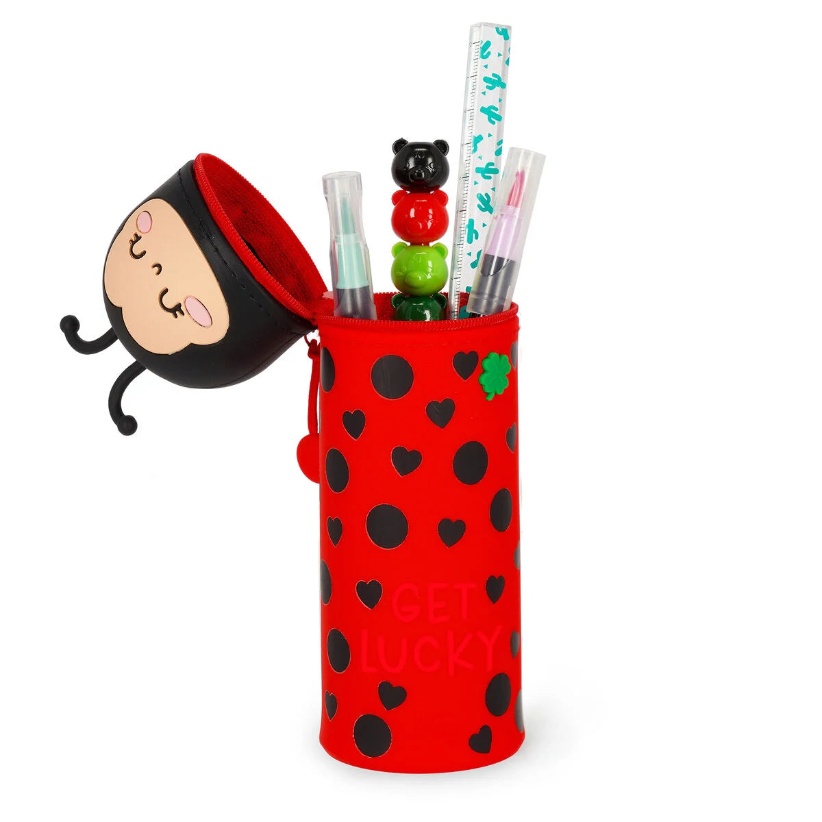 Legami Silicone Pencil Case Ladybug pens