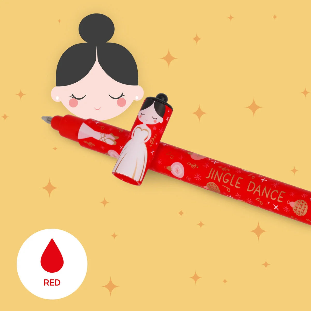 Legami Set Of 3 Erasable Pens The Nutcracker Red