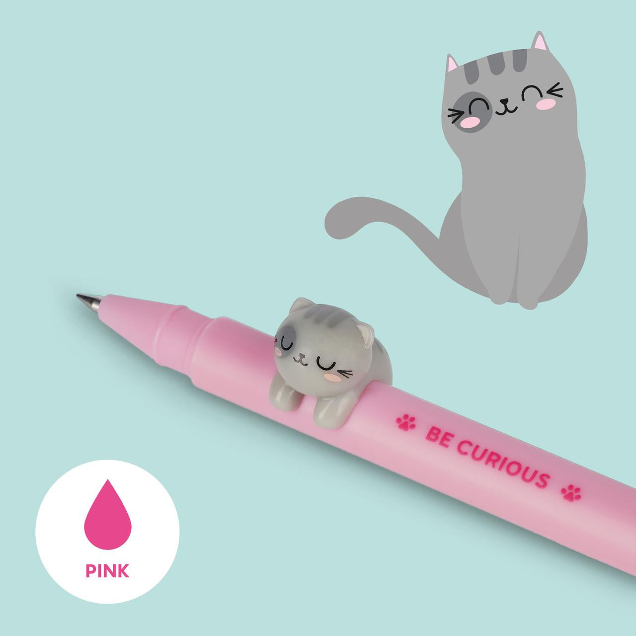 Legami Kitty Lovely Friends Gel Pen Be Curious Pink