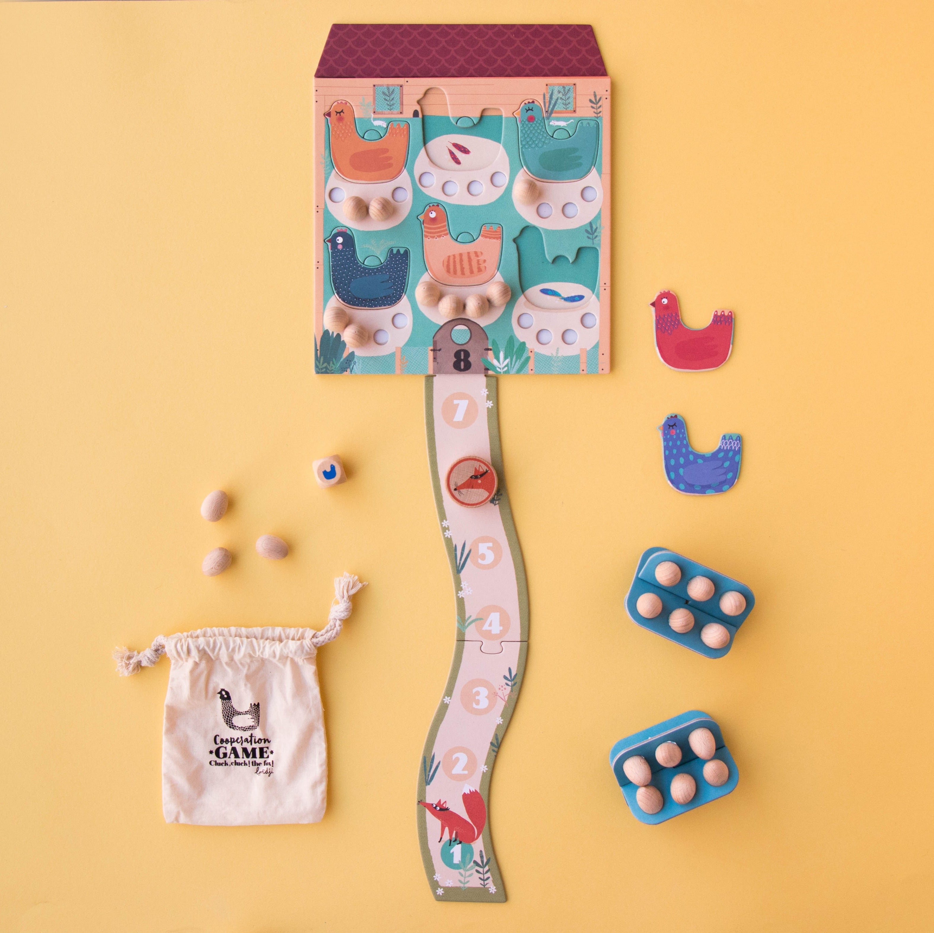 Londji Family Game Cluck Cluck The Fox pieces