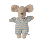 Maileg Baby Mouse Carry Cot Blue