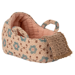 Maileg Carry Cot Baby Mouse Rose