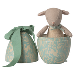 Maileg Easter Egg with Micro Lamb Small Dusty Mint