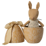 Maileg Easter Egg with Micro Rabbit Small Cream Yellow
