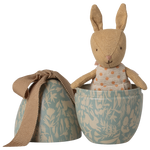Maileg Easter Egg with Micro Rabbit Small Dusty Blue
