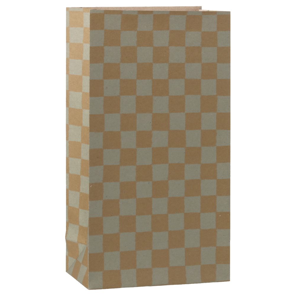 Maileg Gift Bag Medium Mint Ocher Checker