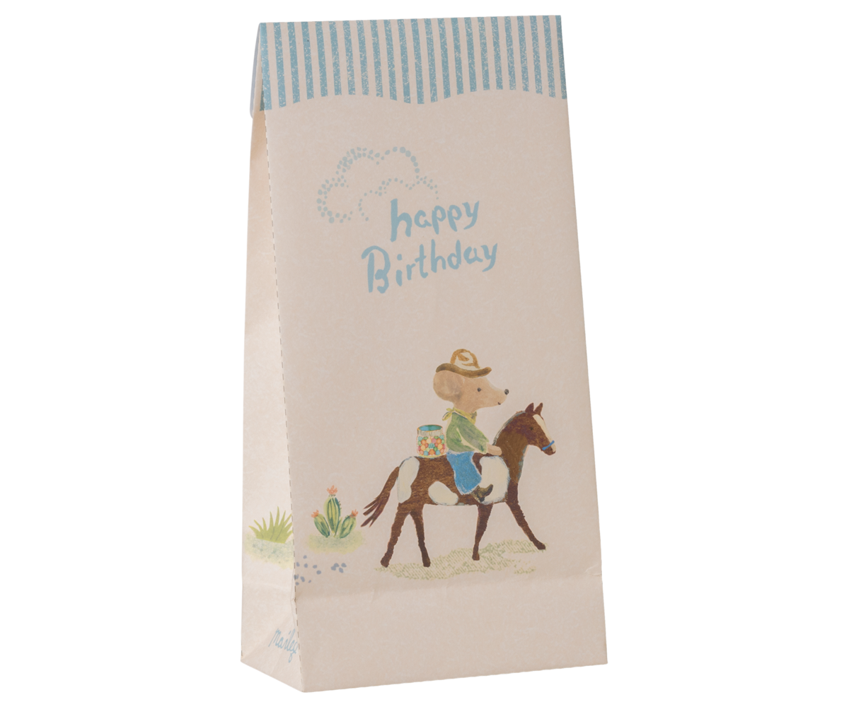 Maileg Goodie Bag Happy Birthday Cowboy reverse