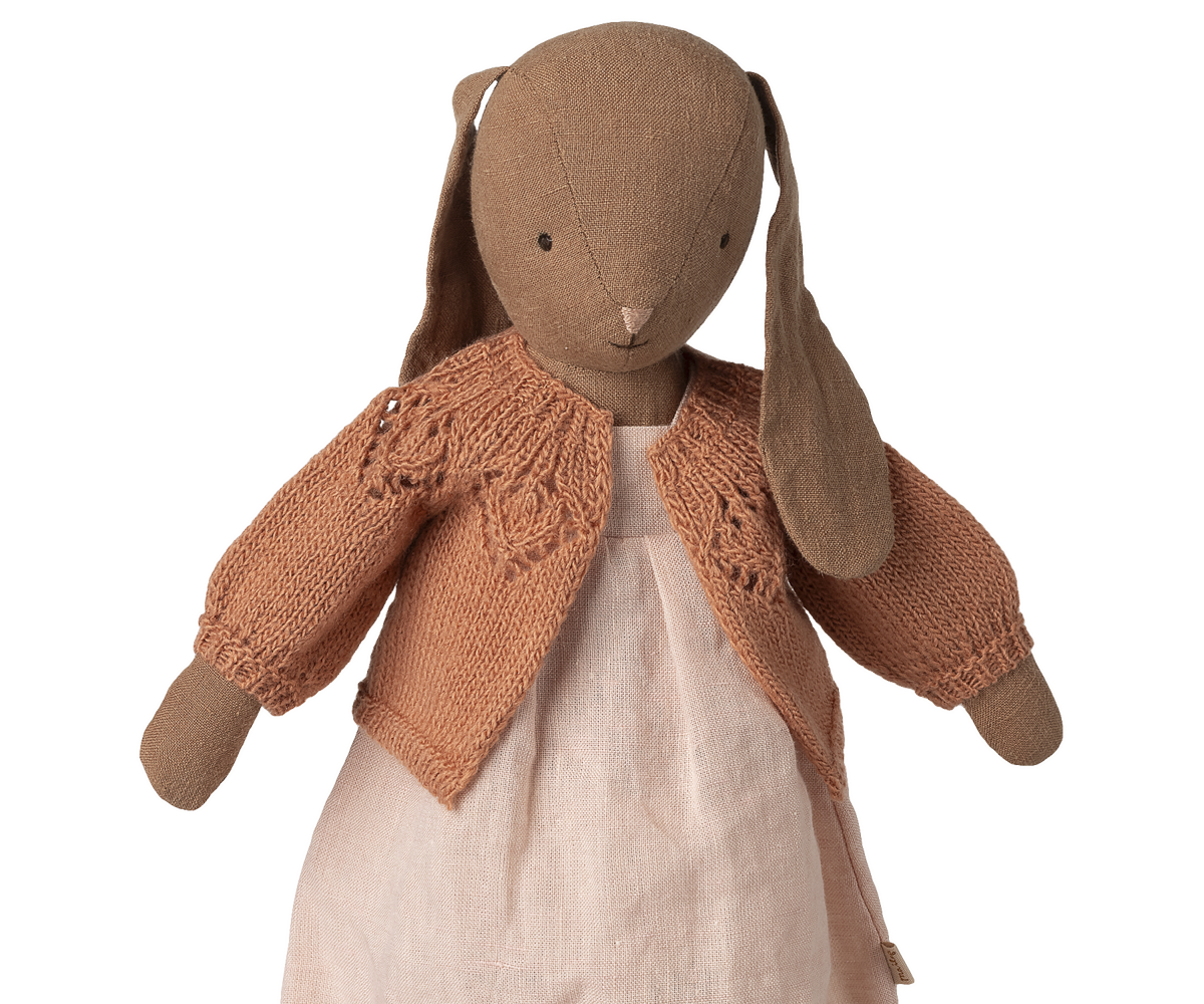 Maileg Knitted Cardigan Vintage Rose Size 3 Bunny dressed
