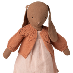 Maileg Knitted Cardigan Vintage Rose Size 3 Bunny dressed