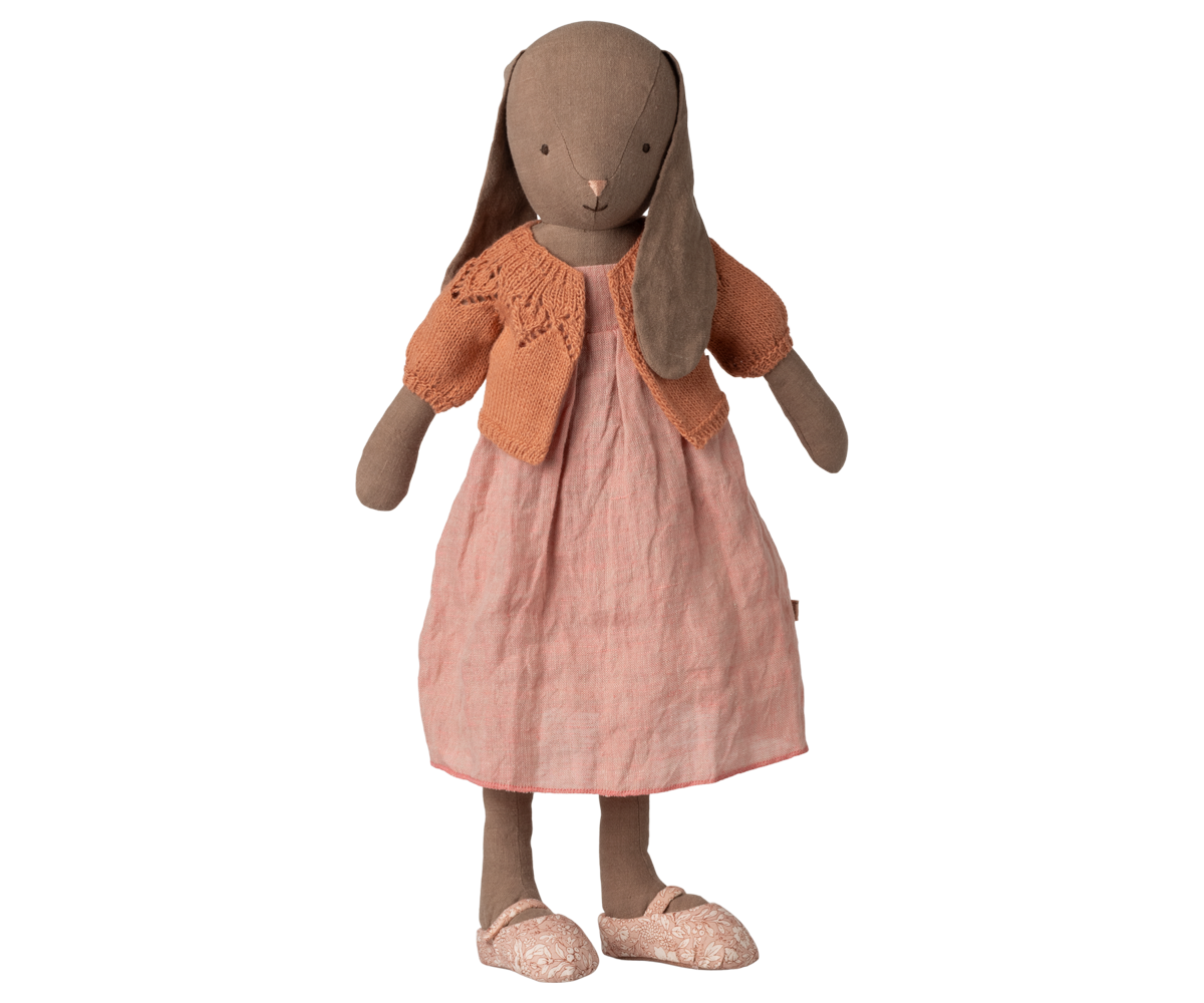Maileg Knitted Cardigan Vintage Rose Size 4 with Bunny