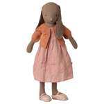 Maileg Knitted Cardigan Vintage Rose Size 4 with Bunny