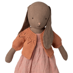 Maileg Knitted Cardigan Vintage Rose Size 4 Bunny detail