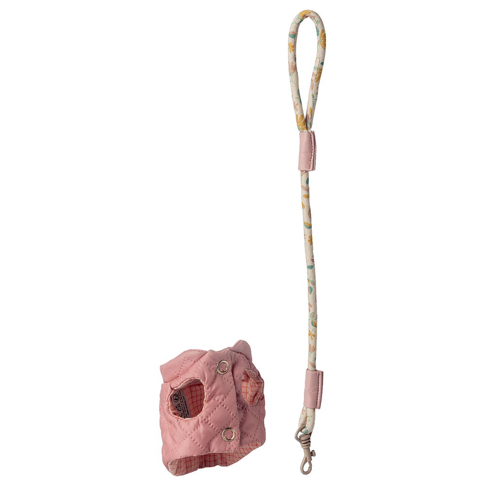 Maileg Puppy Supply Harness and Leash Rose