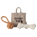 Maileg Puppy Supply Toys 'Goodie bag' knotted rope toy and bone-shaped chew toy