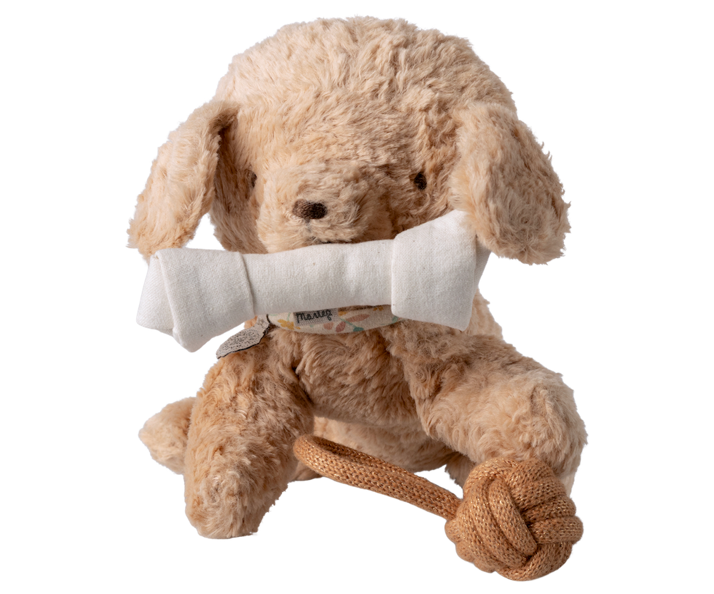 Maileg Puppy Supply Toys Puppy with bone-shaped chew toy