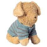 Maileg Puppy Supply Small Knitted Sweater Dusty Blue on puppy