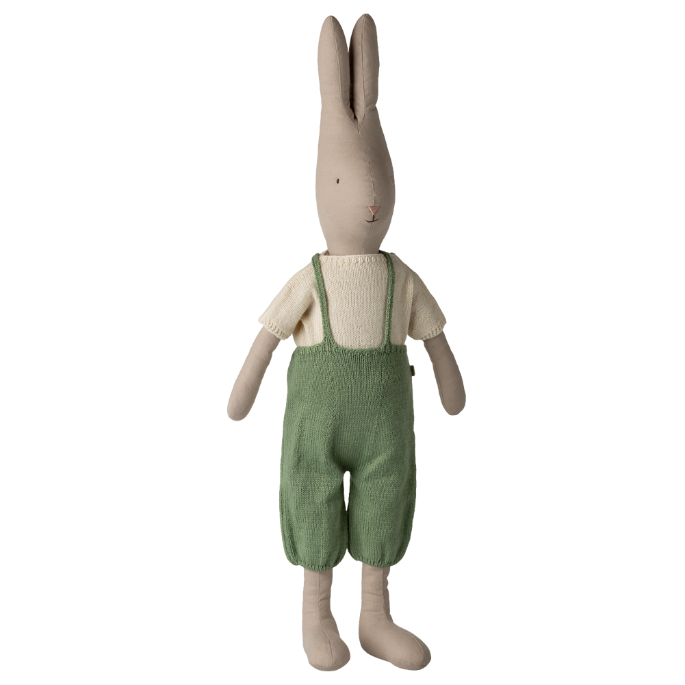 Maileg Rabbit Size 5 Classic Knitted Shirt and Overall