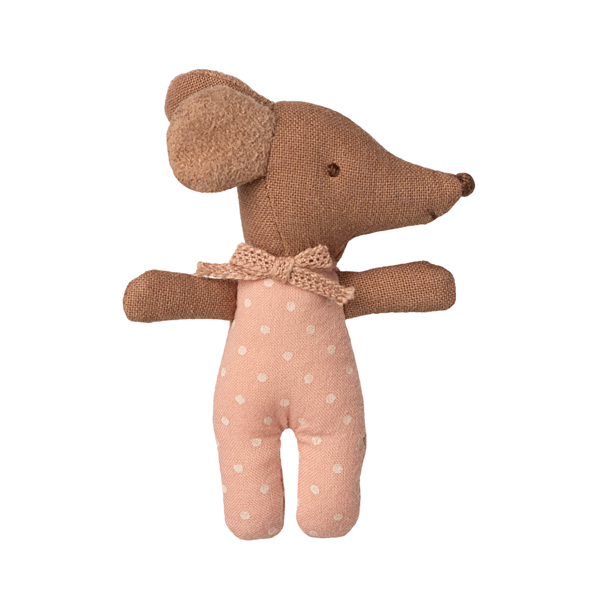 Maileg Sleepy Wakey Baby Mouse Rose awake