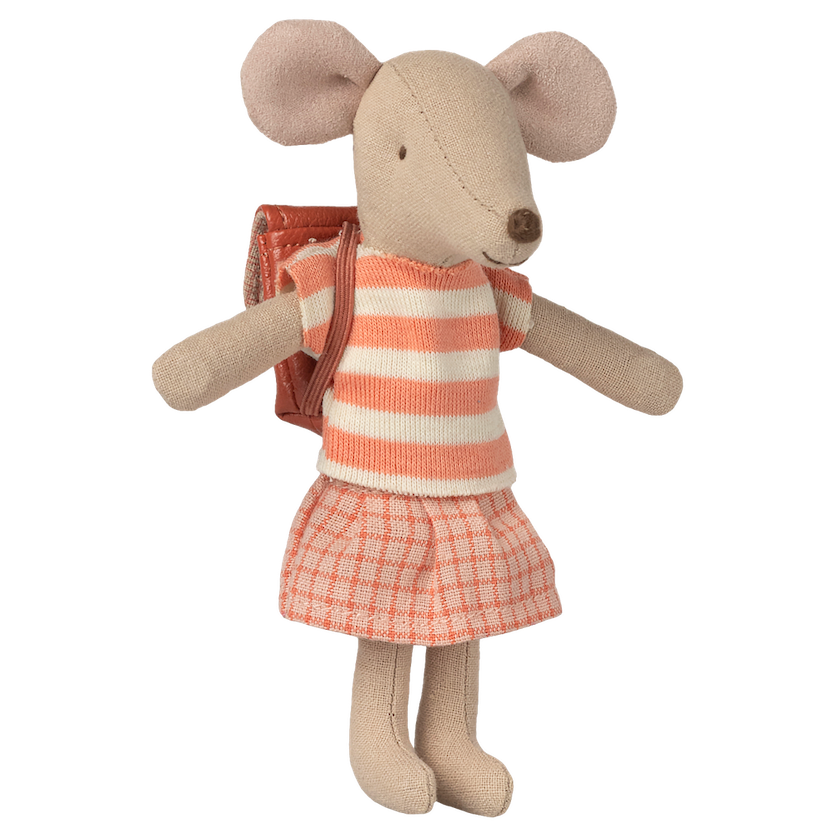 Maileg Tricycle Mouse Big Sister Coral