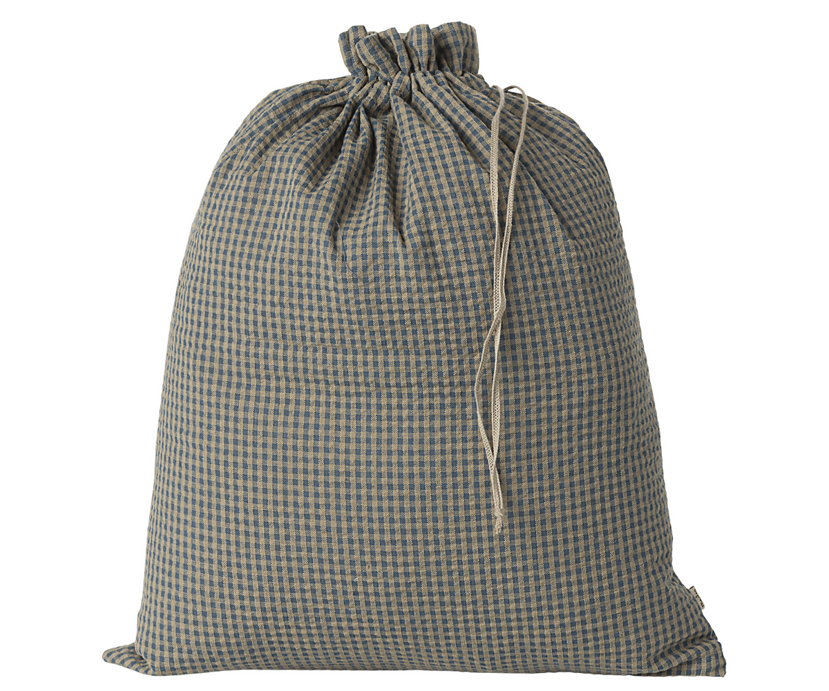 Maileg Bag, Large - Checker, Sand/Petrol
