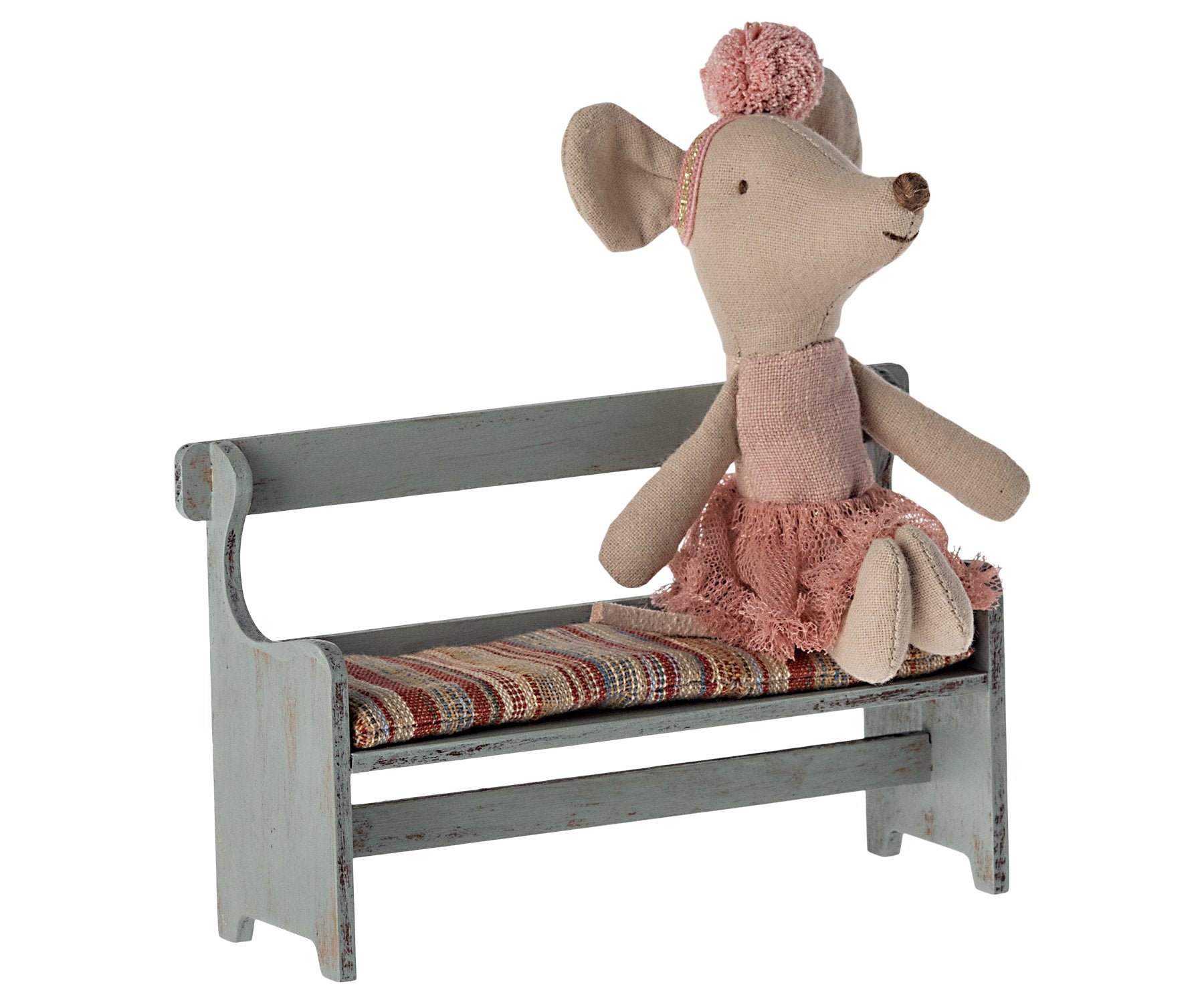 Maileg Bench, Mouse - Blue