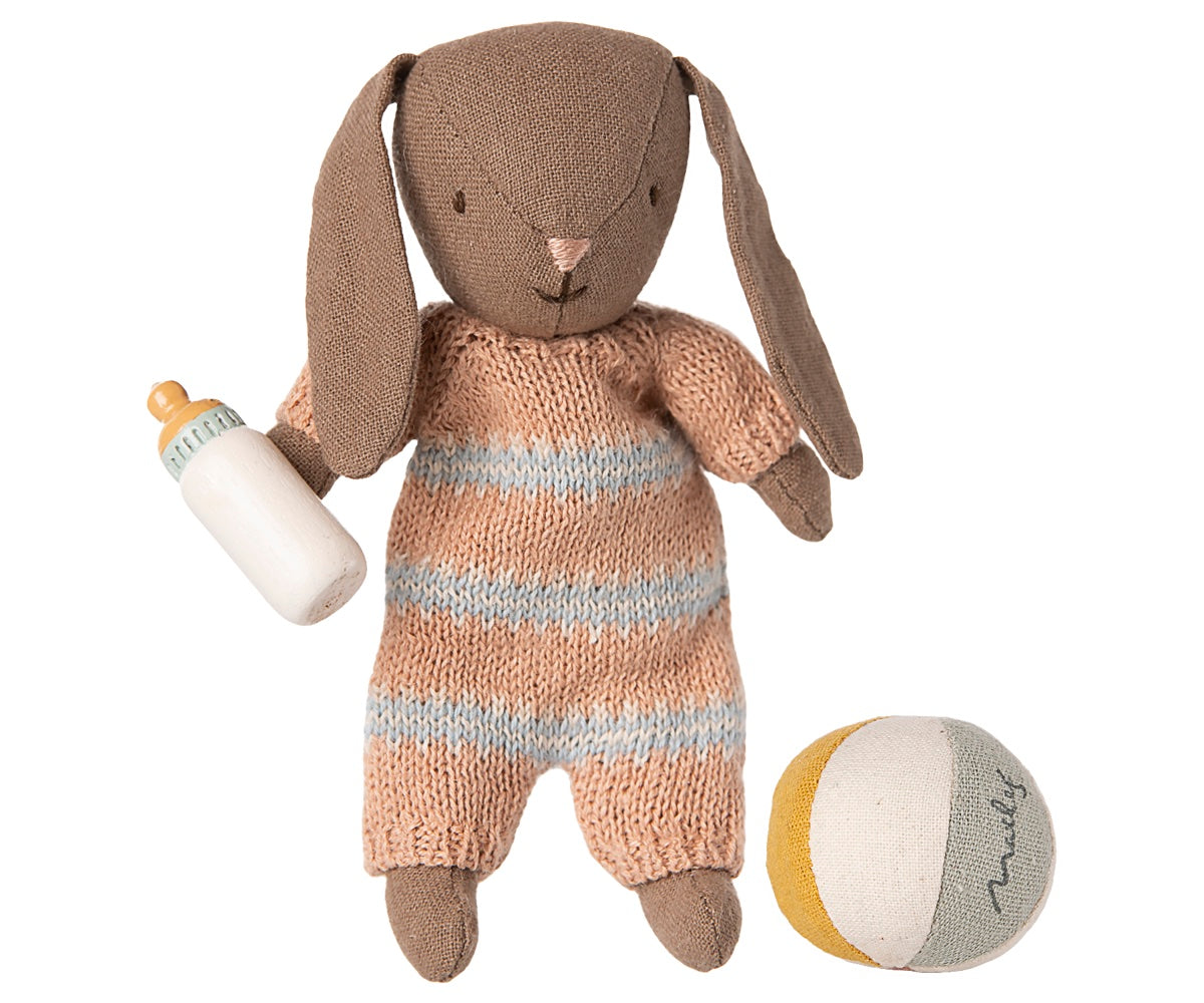 Maileg Bunny Set Micro Brown and Dusty Rose
