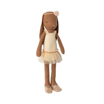 Maileg Bunny Size 2 Chocolate Brown Ballet Suit & Skirt Cream