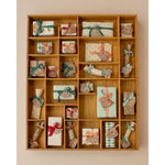 Maileg Calendar Tags, No. 1 to 24 Heart shaped tags in wooden box