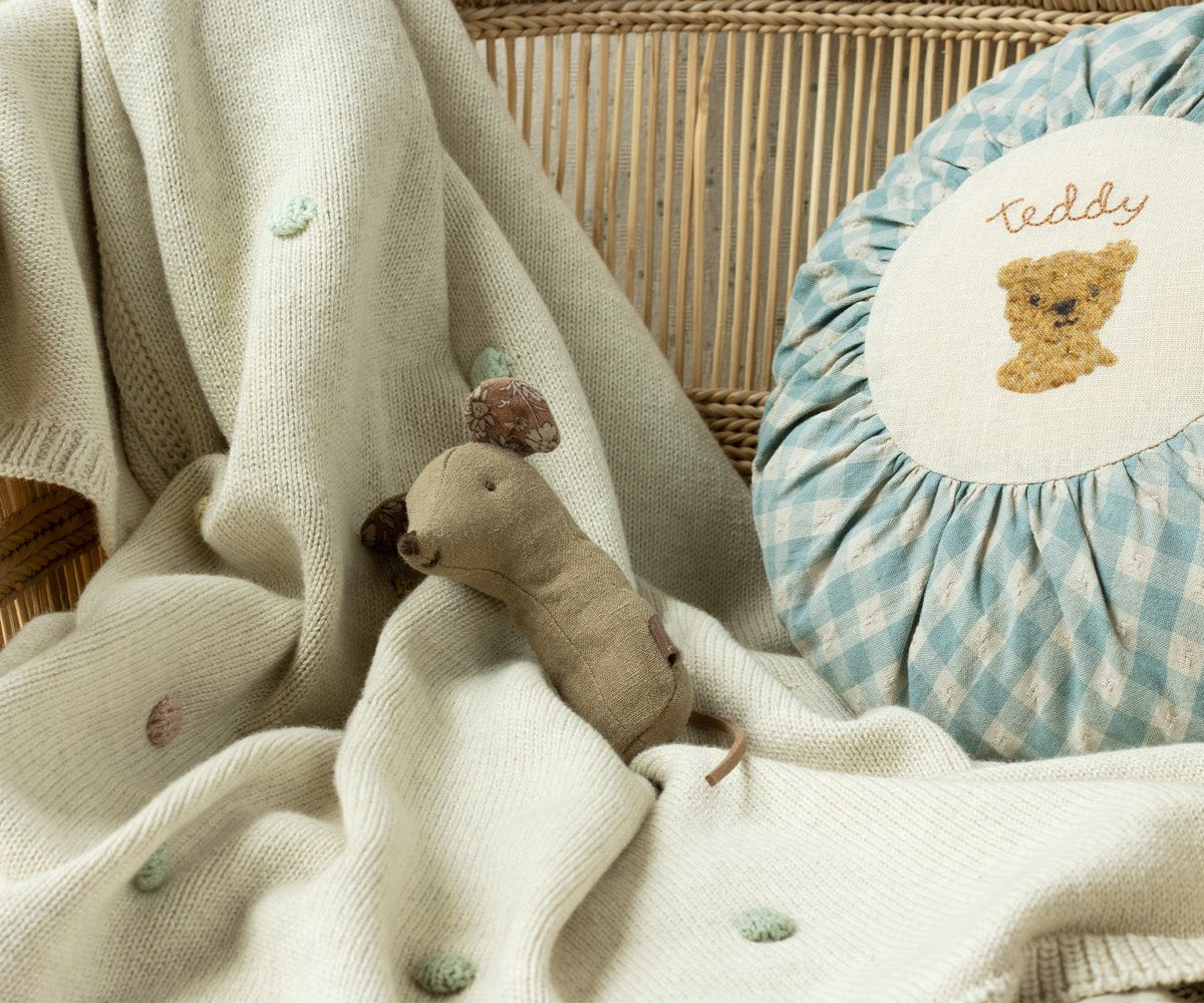 Maileg Lullaby Friends, Mouse Rattle - Light Umber