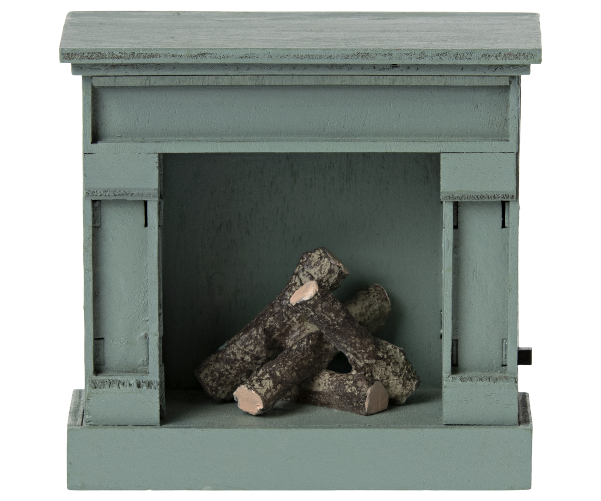 Maileg Mouse Fireplace - Blue