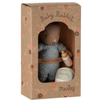 Maileg Rabbit Set Micro Brown and Blue in Box