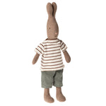 Maileg Rabbit Size 2, Brown - Striped Blouse & Pants