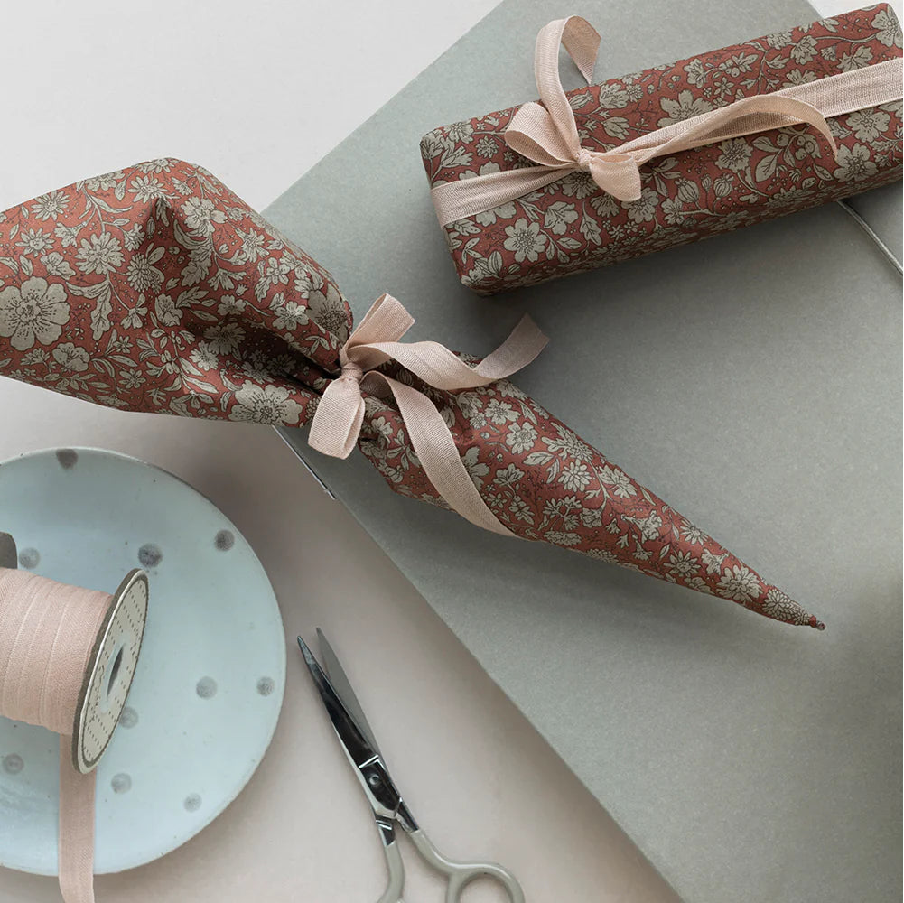 Maileg Gift Wrap Blossom Red Two wrapped gifts