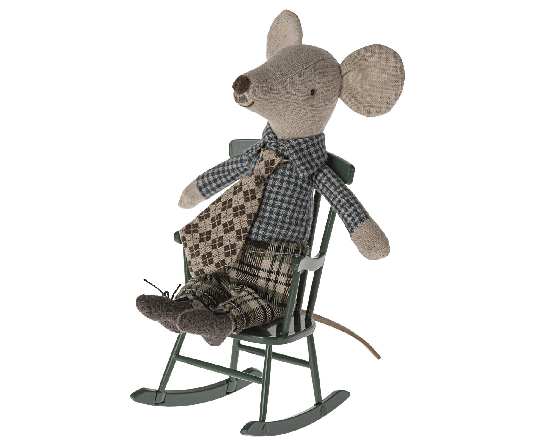 Maileg Rocking Chair, Mouse - Dark Green