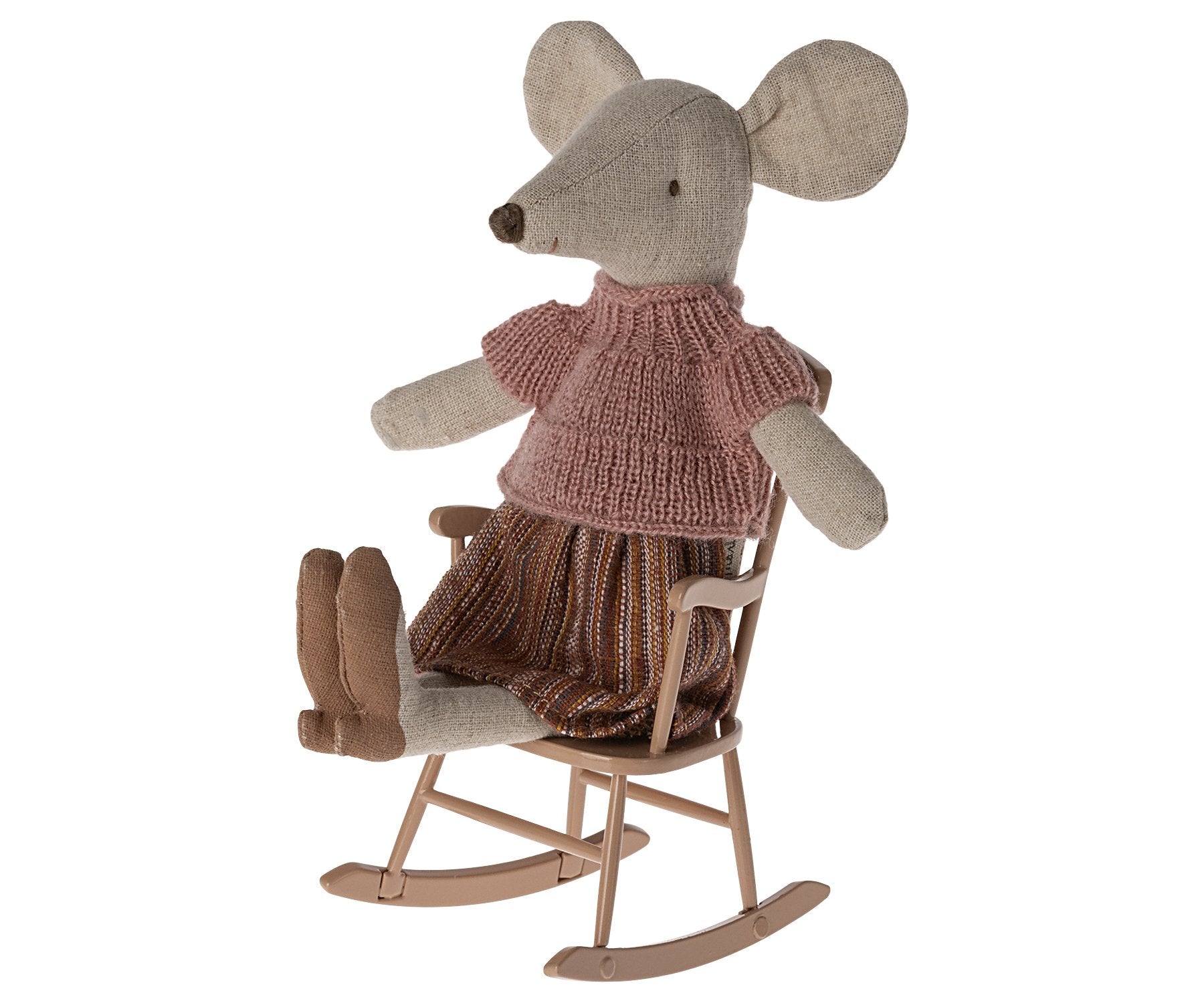 Maileg Rocking Chair, Mouse - Dark Powder