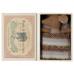 Maileg Sleepy Wakey Baby Mouse in Matchbox - Rose