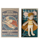 Maileg Super Hero Mouse, Little Brother in Matchbox