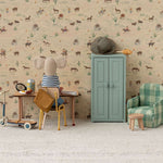 Maileg Table & Chair Set, Mouse - Dark Powder