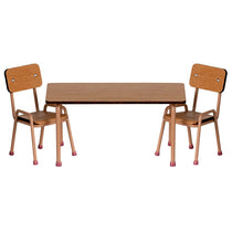 Maileg Table & Chair Set, Mouse - Dark Powder
