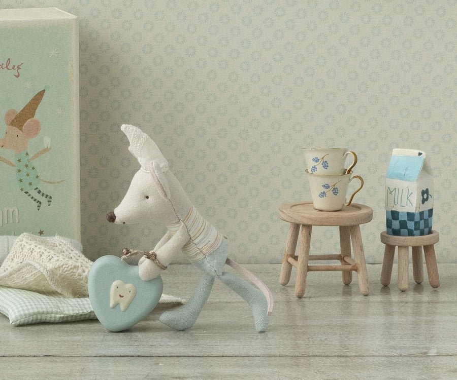 Maileg Table and Stool Set, Mouse in Kitchen