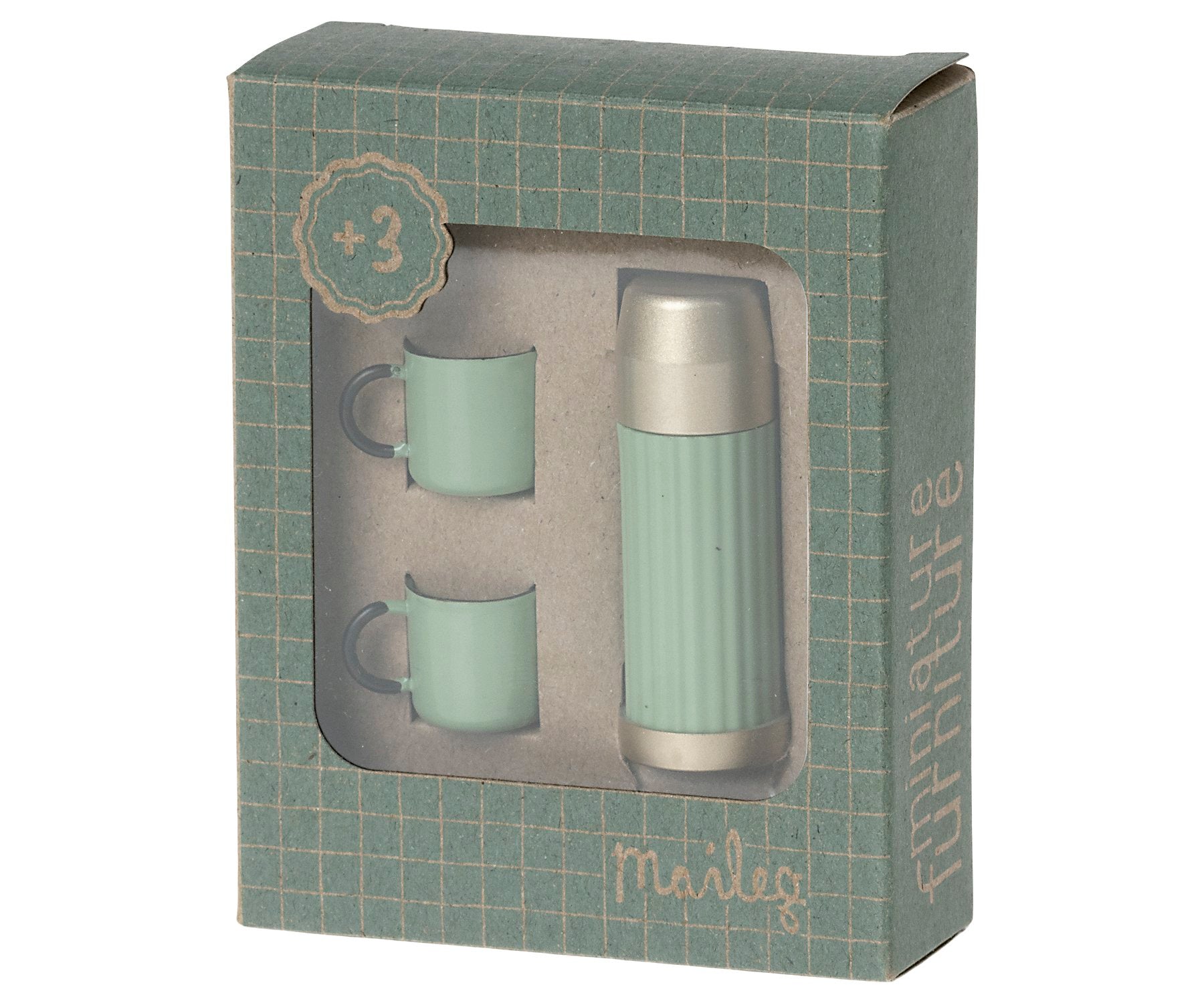 Maileg Thermos and Cups - Mint