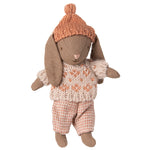 Maileg Winter Bunny Micro Brown & Rose 